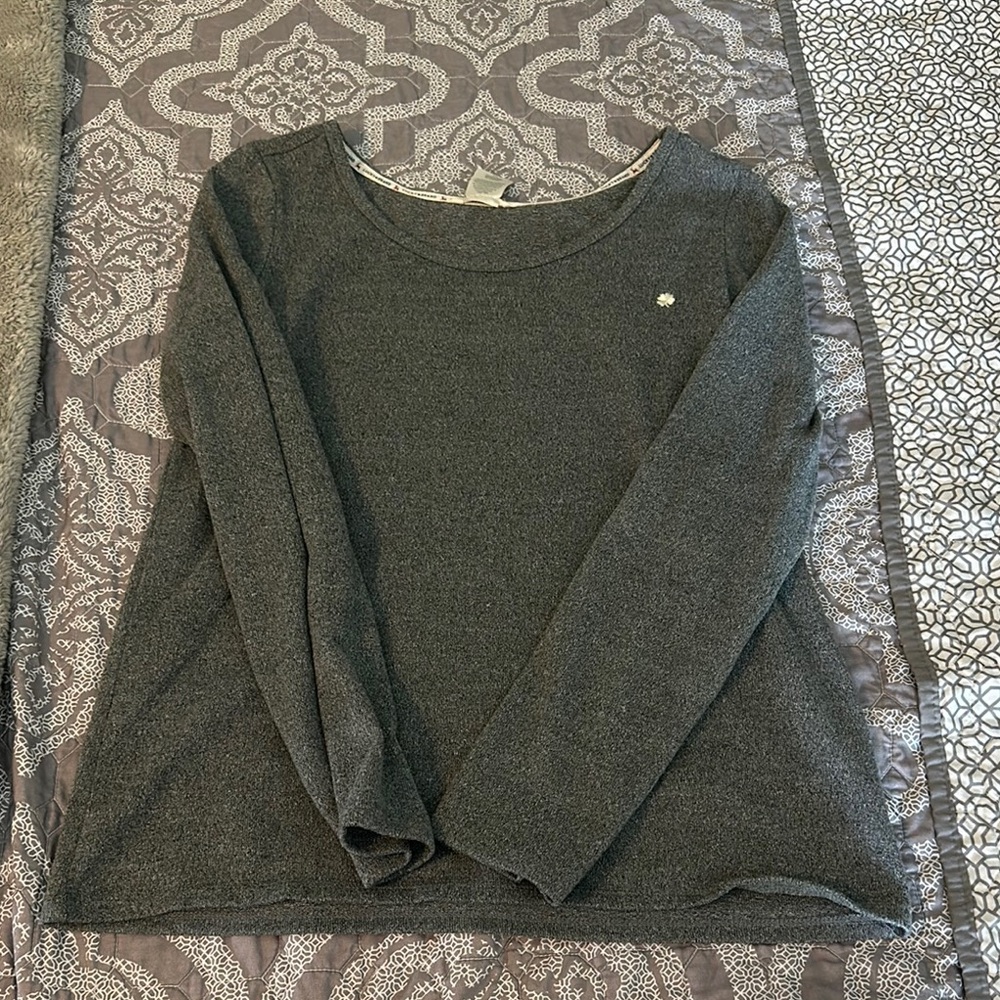 Lucky Brand Charcoal Long Sleeve Top